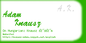 adam knausz business card